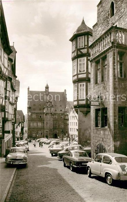 Marburg Lahn Blick zum Rathaus