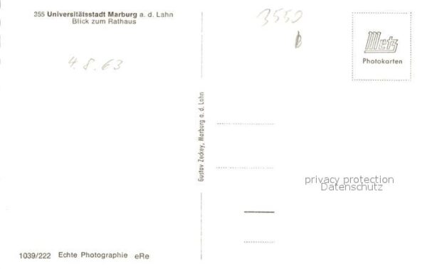 Marburg Lahn Blick zum Rathaus – Bild 2