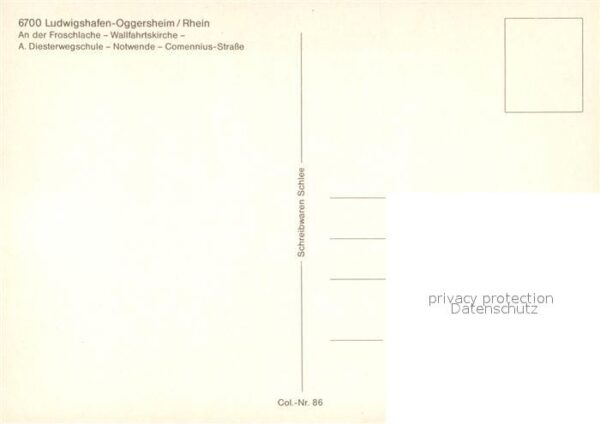 Oggersheim Froschlache Wallfahrtskrche Diesterwegschule Notwende – Bild 2