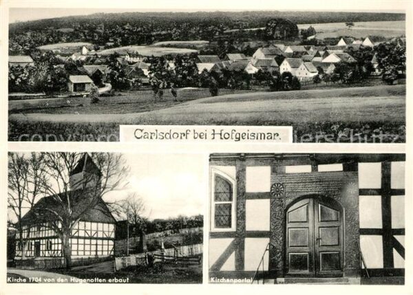 Carlsdorf Hofgeismar Kirche Panorama Fachwerk
