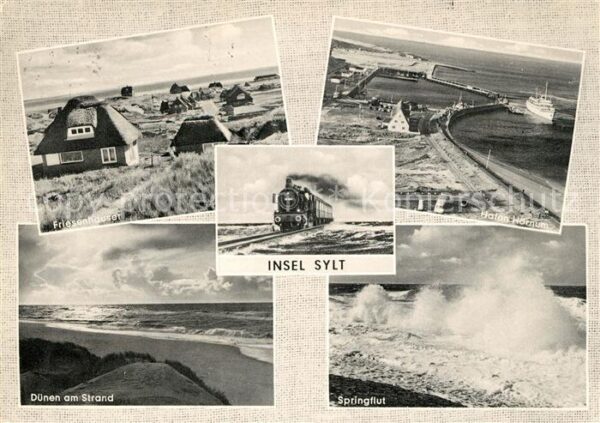 Sylt Hafen Duenen Strand Friesenhaeuser Hindenburgdamm