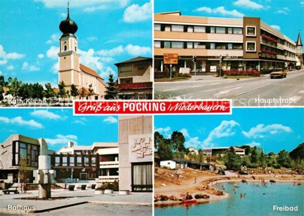 Pocking Katholische Kirche Freibad Rathaus Hauptstrasse