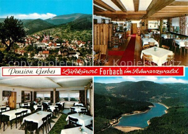 Forbach Baden Pension Gerbes Fliegeraufnahme
