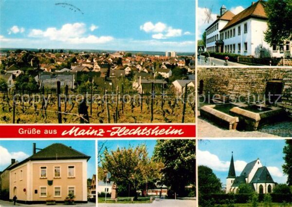 Hechtsheim Panorama Kirche Brunnen