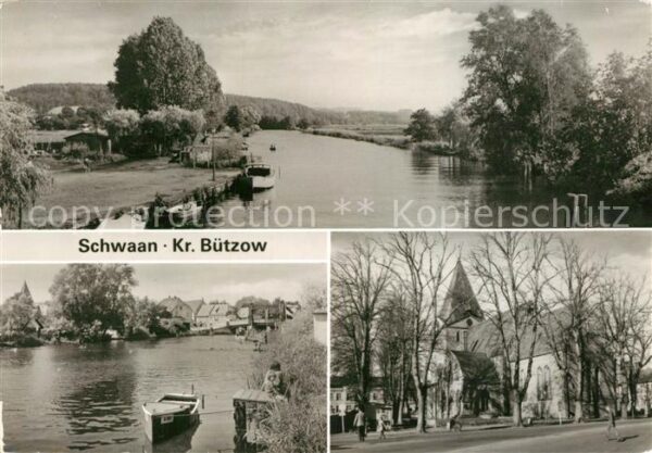 Schwaan Kirche Panorama Warnow