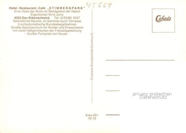 Oer-Erkenschwick Hotel Restaurant Cafe Stimbergpark – Bild 2