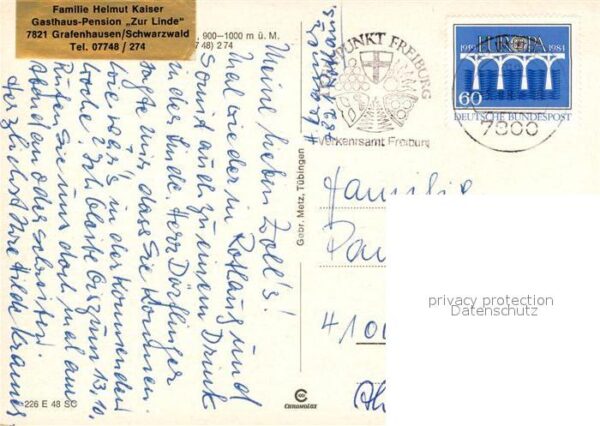 Grafenhausen Schwarzwald Gasthaus Pension Zur Linde – Bild 2