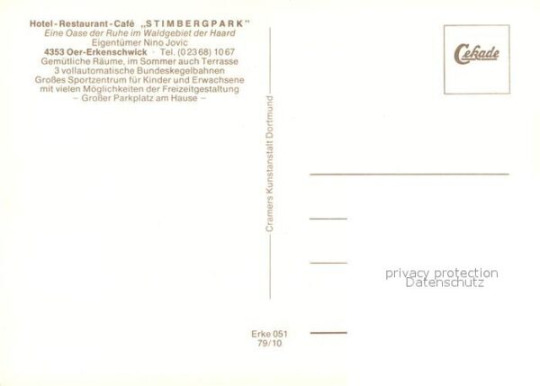 Oer-Erkenschwick Hotel Restaurant Cafe Stimbergpark – Bild 2