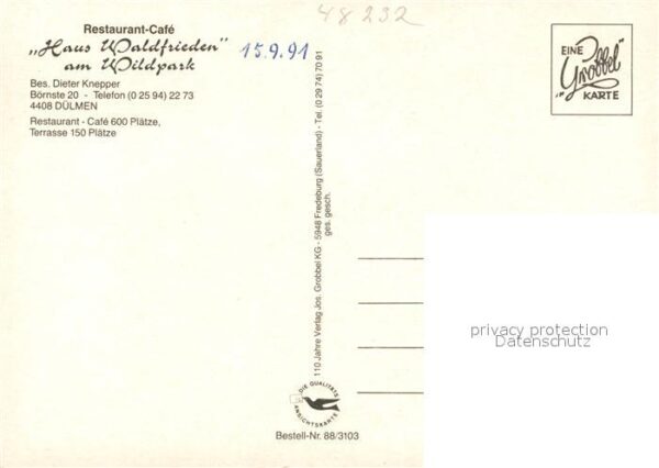Duelmen Haus Waldfrieden Restaurant Cafe – Bild 2