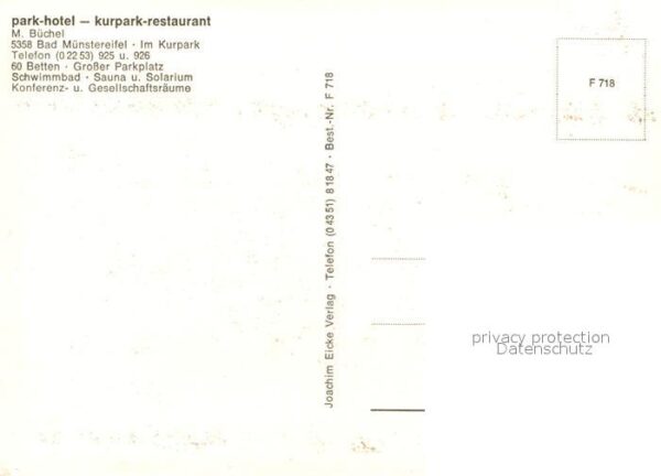 Bad Muenstereifel Parkhotel Kurpark Restaurant – Bild 2
