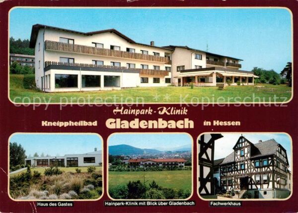 Gladenbach Haus des Gastes Hainpark Klinik Fachwerk