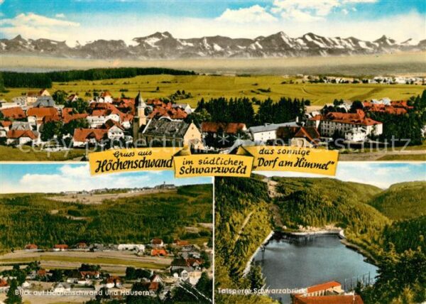 Hoechenschwand Panorama Haeusern Talsperre Schwarzabruecke