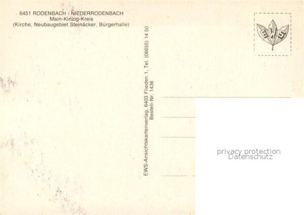 Rodenbach Hanau Kirche Fachwerkhaeuser Hochhaeuser Steinaecker Buergerhalle – Bild 2