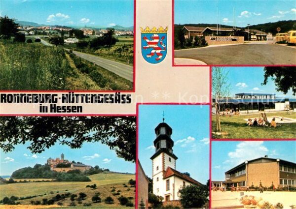 Huettengesaess Panorama Schloss Kirche Jugendzentrum