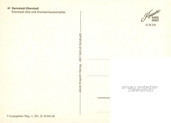 Eberstadt Darmstadt Fliegeraufnahme Krankenhauskomplex – Bild 2