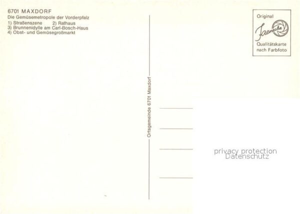 Maxdorf Pfalz Rathaus Brunnenidylle Carl Bosch Haus Obst Gemuesegrossmarkt – Bild 2