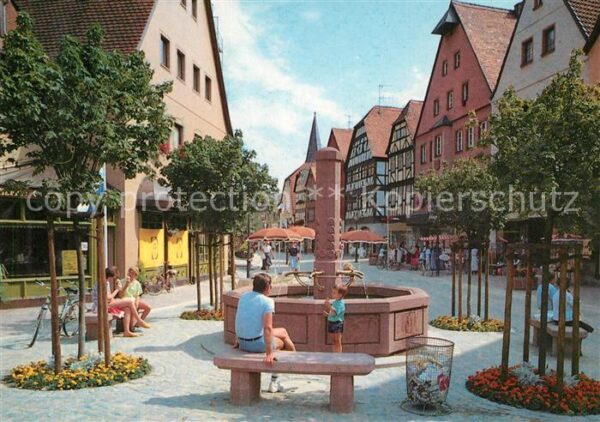 Gemuenden Main Marktplatz Marktbrunnen