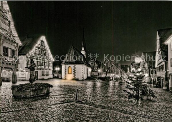 Plochingen Marktplatz Altes Rathaus Fruehmesserhaus Ottilienkapelle
