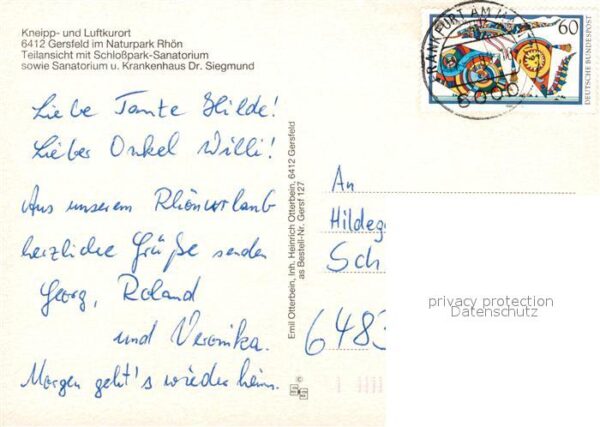 Gersfeld Rhoen Schlosspark-Sanatorium Krankenhaus Dr. Siegmund – Bild 2