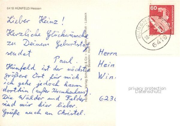 Huenfeld Rathaus Hallenbad Rathausplatz Pfarrkirche – Bild 2