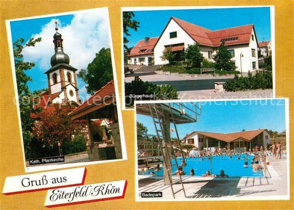 Eiterfeld Badepark Buergerhaus Pfarrkirche