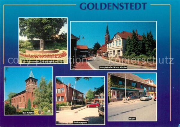 Goldenstedt Rathausplatz Hauptstrasse Kirchen Springbrunnen
