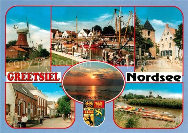 Greetsiel Hafen Fischkutter Strassenansichten Muehle