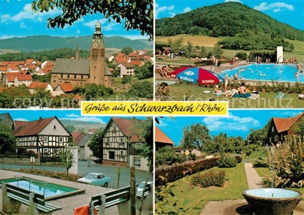 Schwarzbach Huenfeld Schwimmbad-Gotthards Ortspartien