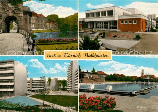 Balkhausen Rhein-Erft Schloss Erfthalle Freibad Wohnsiedlung im Schlosspark