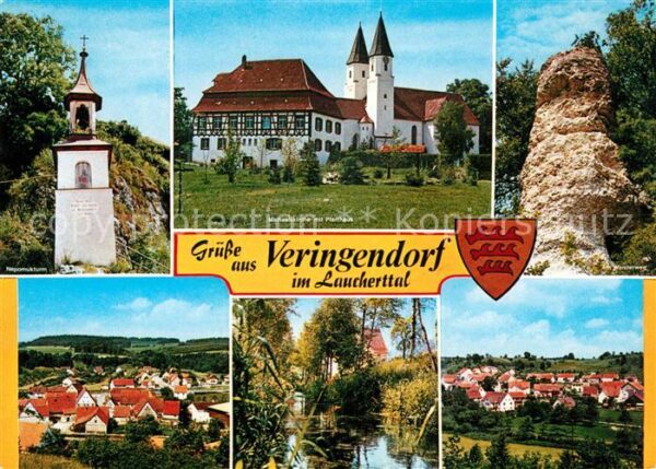 Veringendorf Nepomukturm Michaelskirche Pfarrhaus Wanderweg