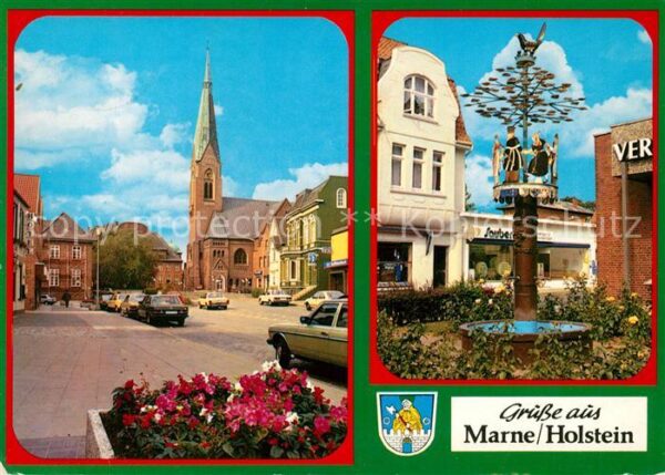 Marne Holstein Kirche Brunnen