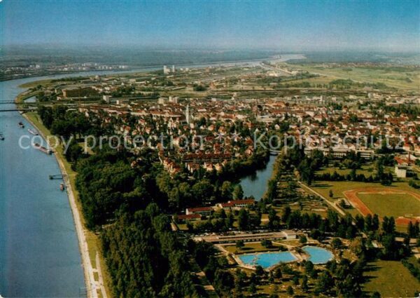 Kehl Rhein Fliegeraufnahme