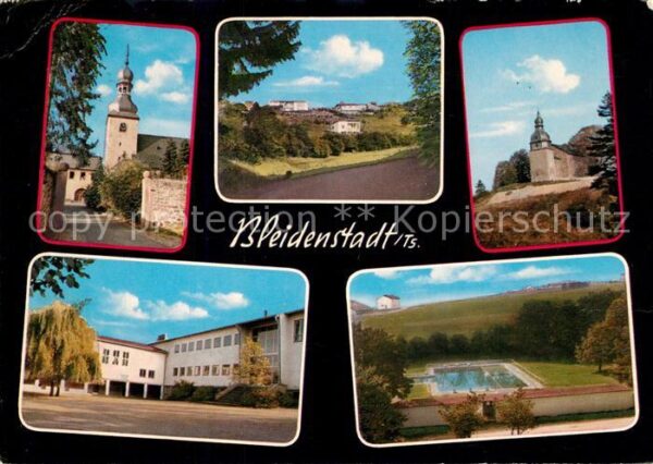 Bleidenstadt Ortsansichten Schwimmbad Kirche