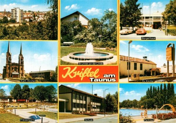 Kriftel Schule Parkbad Buergerhaus Freizeitpark Kirchen