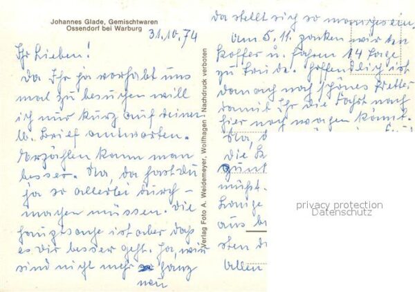 Ossendorf Warburg Ortsansichten Gemischtwaren-Handlung – Bild 2