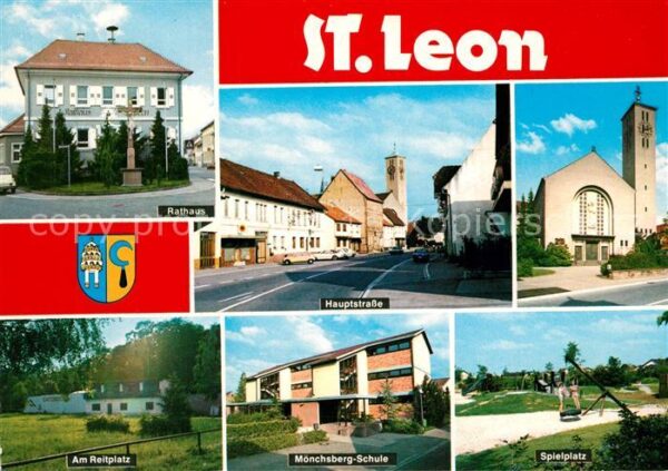St Leon-Rot Hauptstrasse Rathaus Spielplatz Moenchsberg-Schule Reitplatz