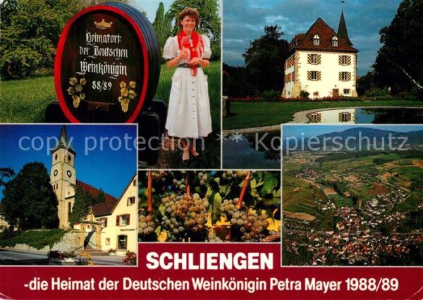 Schliengen Fliegeraufnahme Weinkoenigin Petra Mayer