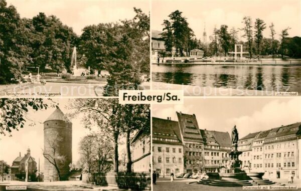 Freiberg Sachsen Johannisbad Scheringerpark Donatsturm