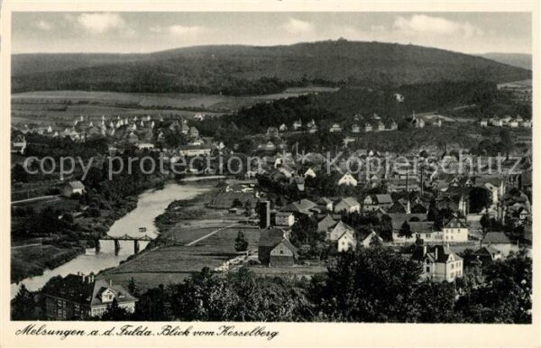 Melsungen Fulda Blick vom Kesselberg