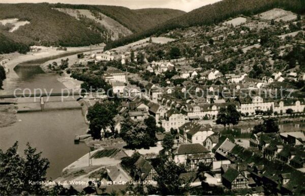 Karlshafen Bad Blick von Juliushoehe