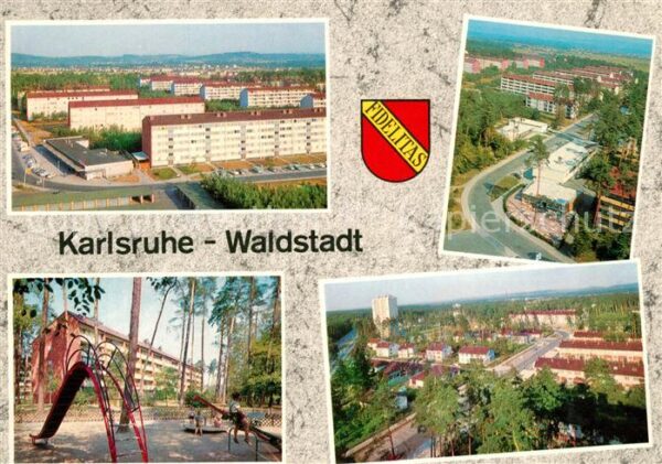 Waldstadt Karlsruhe Fliegeraufnahme Neubauten Spielplatz