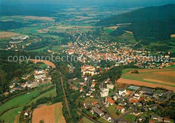 Bad Salzschlirf Fliegeraufnahme zwischen Rhoen und Vogelsberg
