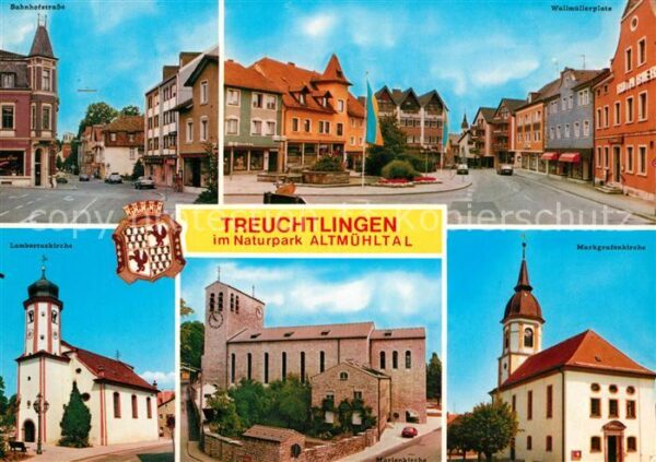 Treuchtlingen Im Naturpark Altmuehltal Wallmuellerplatz Bahnhofstrasse Kirchen