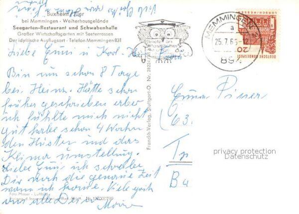 Buxheim Memmingen Fliegeraufnahme Weiherhausgelaende Seegarten-Restaurant Schwab – Bild 2