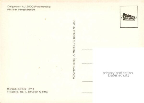 Aulendorf Fliegeraufnahme mit Parksanatorium – Bild 2