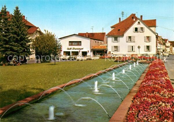 Bad Koenig Odenwald Wasserspiel am Bahnhof