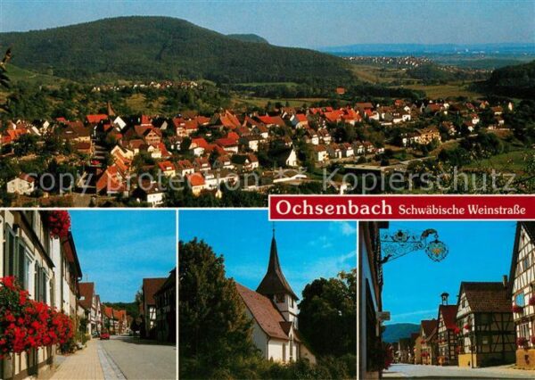 Ochsenbach Sachsenheim Fliegeraufnahme Fachwerk Schwaebische Weinstrasse