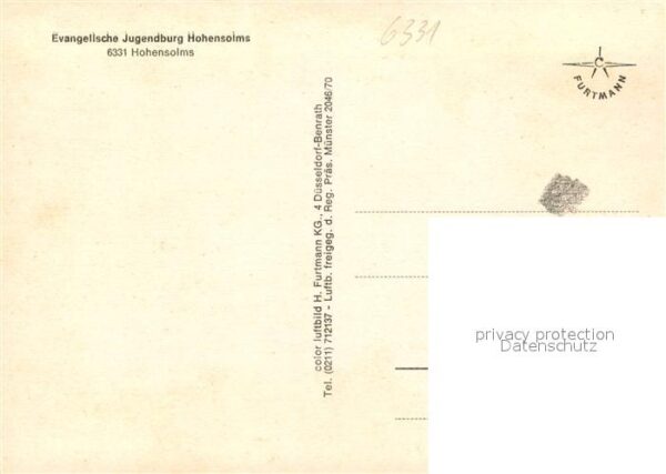 Hohensolms Fliegeraufnahme Jugendburg – Bild 2