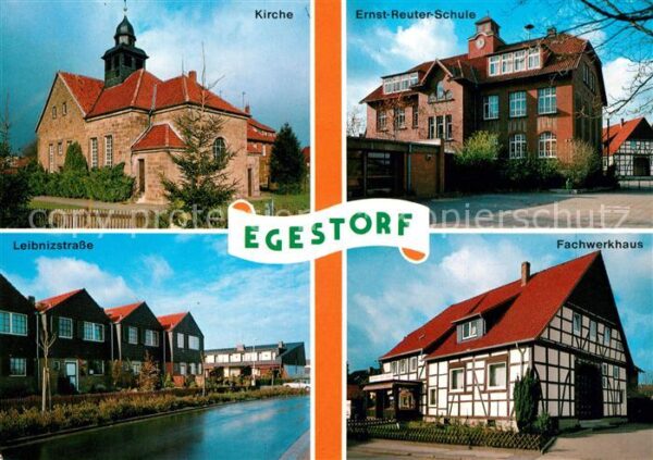 Egestorf Nordheide Leibnitzstrasse Fachwerk Kirche Ernst-Reuter-Schule