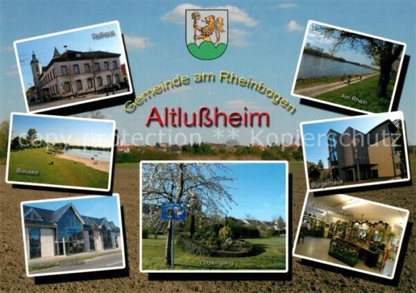 Altlussheim Rathaus Blausee Museum-Autovision Friseurmuseum Rhein